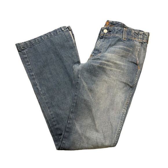 Vintage Y2K 7 for All Mankind 100% Cotton Flare Jeans Size 28 - Picture 5 of 16